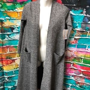 NWT LulaRoe Sarah XS Long Cardigan Duster Gray